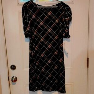 Perceptions Black Plaid Women's Dress Size XL